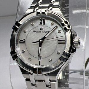 30mm Maurice Lacroix AI1004-SS002-170-1 Aikon Mother of Pearl Quartz Date Watch